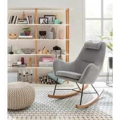 Mørteens Fauteuil à Bascule Harpster - Tissu Gris, Confort Exceptionnel -Pas Cher Fauteuils Magasin 1000005821 181115 14284601 MOOD GALLERYIMAGES P000000001000005821 mood