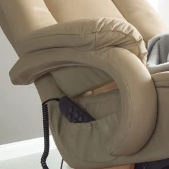 Modoform Fauteuil de relaxation Casey - Cuir véritable / Imitation cuir - Crème | Confort et Élégance -Pas Cher Fauteuils Magasin 1000005892 200324 13583800007 DETAILS P000000001000005892