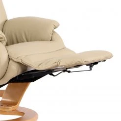 Modoform Fauteuil de relaxation Casey - Cuir véritable / Imitation cuir - Crème | Confort et Élégance -Pas Cher Fauteuils Magasin 1000005892 200324 13584200011 DETAILS P000000001000005892