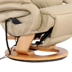 Modoform Fauteuil de relaxation Casey - Cuir véritable / Imitation cuir - Crème | Confort et Élégance -Pas Cher Fauteuils Magasin 1000005892 200324 13584200012 DETAILS P000000001000005892