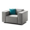 Fauteuil Kinx Tissu - Tissu Milan : Gris clair | Confort et Élégance