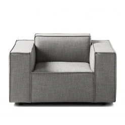 Fauteuil Kinx Tissu - Tissu Milan : Gris clair | Confort et Élégance -Pas Cher Fauteuils Magasin 1000011521 180619 15563605 GALLERYIMAGES P000000001000011521