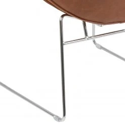 Fredriks Fauteuil Montola I - Fauteuil 1 place en Imitation Cuir Cognac avec Accents Chromés -Pas Cher Fauteuils Magasin 1000015837 211007 121227000058 DETAILS P000000001000015837