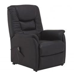 Modoform Fauteuil de Relaxation Knuckey - Aide au Relevage, Imitation Cuir Noir, Confort Haut de Gamme