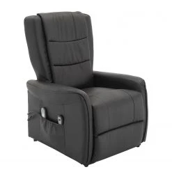Modoform Fauteuil de Relaxation Nesna - Cuir Véritable ou Imitation Cuir Noir -Pas Cher Fauteuils Magasin 1000035467 190412 14282400004 GALLERYIMAGES P000000001000035467