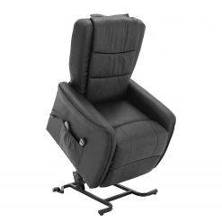 Modoform Fauteuil de Relaxation Nesna - Cuir Véritable ou Imitation Cuir Noir -Pas Cher Fauteuils Magasin 1000035467 190412 14282400005 GALLERYIMAGES P000000001000035467