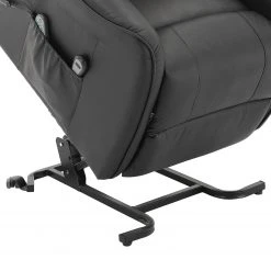 Modoform Fauteuil de Relaxation Nesna - Cuir Véritable ou Imitation Cuir Noir -Pas Cher Fauteuils Magasin 1000035467 190412 14282400010 GALLERYIMAGES P000000001000035467