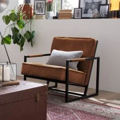 Fauteuil Rhode Brun - Fauteuil 1 place en cuir par ars manufacti -Pas Cher Fauteuils Magasin 1000042080 190225 10091300036 MOOD GALLERYIMAGES P000000001000042080 mood