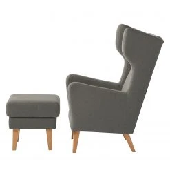 Mørteens Fauteuil à oreilles Bucoli Gris avec repose-pieds | Confort et style -Pas Cher Fauteuils Magasin 1000059505 190320 17183700506 GALLERYIMAGES P000000001000059505