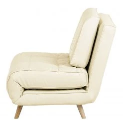 Fauteuil Convertible Rovigo en Imitation Cuir Crème - Mørteens -Pas Cher Fauteuils Magasin 1000086505 190507 12423700006 GALLERYIMAGES P000000001000086505
