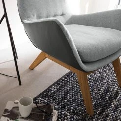 Fauteuil Studio Copenhagen Hepburn I - Gris clair / Gris - Chêne foncé | Design et Confort -Pas Cher Fauteuils Magasin 1000114806 180803 085037137 MOOD GALLERYIMAGES P000000001000114806 mood