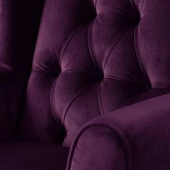 Maison Belfort Fauteuil à oreilles Luro en Velours - Confort Élégant pour Votre Salon -Pas Cher Fauteuils Magasin 1000117561 190712 10052500008 DETAILS P000000001000117561