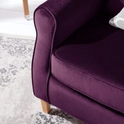 Maison Belfort Fauteuil à oreilles Luro en Velours - Confort Élégant pour Votre Salon -Pas Cher Fauteuils Magasin 1000117561 200528 17201100005 DETAILS P000000001000117561