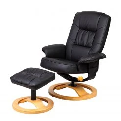 Modoform Fauteuil de relaxation Montreal - Avec repose-pieds - Imitation cuir - Confort maximal