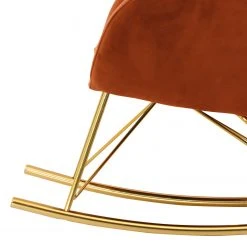 Jack & Alice Fauteuil bercant Skamby en Velours - Coloris Terre cuite | Confort et élégance pour votre intérieur -Pas Cher Fauteuils Magasin 1000123364 181219 09580600018 GALLERYIMAGES P000000001000123364