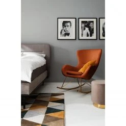 Jack & Alice Fauteuil bercant Skamby en Velours - Coloris Terre cuite | Confort et élégance pour votre intérieur -Pas Cher Fauteuils Magasin 1000123364 190404 17473100007 MOOD GALLERYIMAGES P000000001000123364 mood