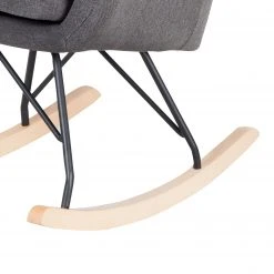 Mørteens Rocking Chair Leedy - Tissu Gris Foncé et Hêtre Massif | Fauteuil 1 Place | Confort et Élégance -Pas Cher Fauteuils Magasin 1000123856 181030 16260766 GALLERYIMAGES P000000001000123856