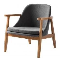Mørteens Fauteuil Londo - Tissu Gris - Confort et Élégance pour Votre Salon