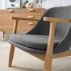 Mørteens Fauteuil Londo - Tissu Gris - Confort et Élégance pour Votre Salon -Pas Cher Fauteuils Magasin 1000126065 190509 10203500014 GALLERYIMAGES P000000001000126065