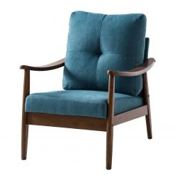 Mørteens Fauteuil Benson I - Tissu Bleu - Fauteuil 1 Place Confortable