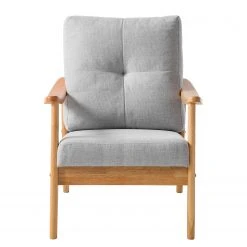 Mørteens Fauteuil Benson II - Tissu Gris clair - Confort et Élégance -Pas Cher Fauteuils Magasin 1000126100 190405 20502400034 GALLERYIMAGES P000000001000126100