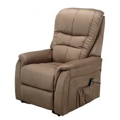 Fauteuil de relaxation Modoform Wishart en microfibre marron - Confort premium