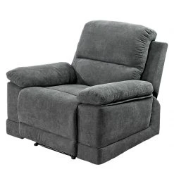 Modoform Fauteuil de Relaxation Leticia - Microfibre Gris Confortable et Élégant