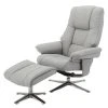 Fredriks Fauteuil de relaxation Carreto - Tissé à plat - Gris clair / Argenté | Confort et Style