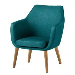 Fauteuil Nicholas - Tissu Bleu Pétrole - Confort et Élégance | Mørteens