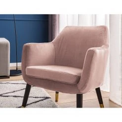 Jack & Alice Fauteuil Nicholas - Velours Lavande - Fauteuil 1 Place Design et Confort -Pas Cher Fauteuils Magasin 1000126899 191017 17222600005 DETAILS P000000001000126899