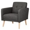 Mørteens Fauteuil Daru II - Tissage à plat - Gris foncé - Fauteuil 1 place design et confortable