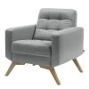 Norrwood Fauteuil Somoto - Gris clair - Fauteuil 1 place design et confortable