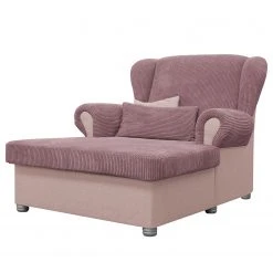 Fauteuil 1 place Ridgevalley Loveuse Izabal en velours côtelé lilas - Confort élégant