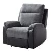 Fauteuil de Relaxation Loftscape Warmun - Imitation Cuir/Microfibre - Noir/Gris -Pas Cher Fauteuils Magasin 1000139815 200731 14233200001 IMAGE P000000001000139815