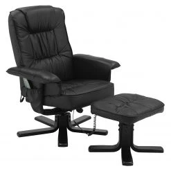 Loftscape Fauteuil de Relaxation Wesburn II en Cuir Véritable ou Imitation Cuir - Noir