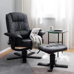Loftscape Fauteuil de Relaxation Wesburn II en Cuir Véritable ou Imitation Cuir - Noir -Pas Cher Fauteuils Magasin 1000139817 210430 12373200001 MOOD DETAILS P000000001000139817 mood