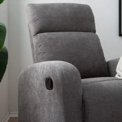 Loftscape Fauteuil de relaxation Grandhan - Gris Microfibre - Confort Premium -Pas Cher Fauteuils Magasin 1000139826 201120 13453300035 DETAILS P000000001000139826