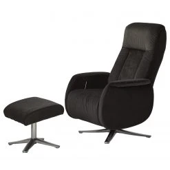 Fauteuil de relaxation Allansford - Microfibre Noir par Loftscape