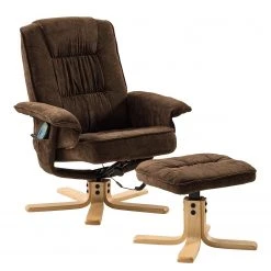 Fauteuil de relaxation Wesburn I - Microfibre Marron foncé | Loftscape
