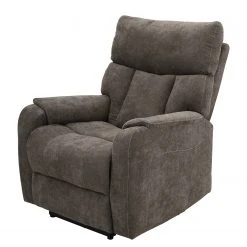 Fauteuil relax Loftscape Jumet en microfibre gris foncé – Confort maximal