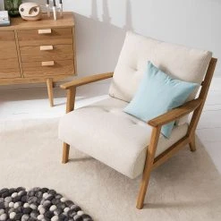 Fauteuil TIMON Tissu Saia Beige - Studio Copenhagen - Fauteuil 1 place -Pas Cher Fauteuils Magasin 1000156463 190516 09281100050 MOOD GALLERYIMAGES P000000001000156463 mood