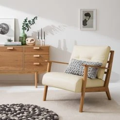 Fauteuil TIMON en Cuir Véritable Neka Crème par Studio Copenhagen -Pas Cher Fauteuils Magasin 1000156474 190516 09282000093 MOOD GALLERYIMAGES P000000001000156474 mood