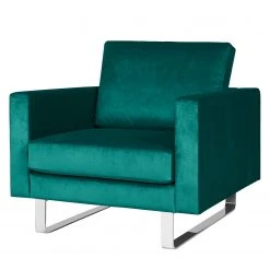 Fredriks Fauteuil Portobello III - Microfibre Tissu Tond : Pétrole - Luge | Fauteuil 1 Place