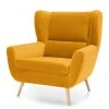 Norrwood Fauteuil Glenhaven - Velours Jaune Moutarde | Fauteuil 1 Place Confortable et Élégant -Pas Cher Fauteuils Magasin 1000157395 190320 11540400233 IMAGE P000000001000157395