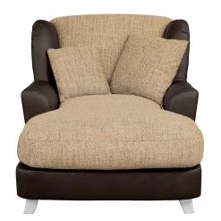Fauteuil 1 place Ridgevalley Loveuse Garza I - Imitation cuir / Tissu structuré - Beige / Marron -Pas Cher Fauteuils Magasin 1000157729 190314 11240900242 GALLERYIMAGES P000000001000157729