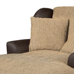 Fauteuil 1 place Ridgevalley Loveuse Garza I - Imitation cuir / Tissu structuré - Beige / Marron -Pas Cher Fauteuils Magasin 1000157729 190314 11240900243 GALLERYIMAGES P000000001000157729