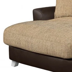 Fauteuil 1 place Ridgevalley Loveuse Garza I - Imitation cuir / Tissu structuré - Beige / Marron -Pas Cher Fauteuils Magasin 1000157729 190314 11240900244 GALLERYIMAGES P000000001000157729