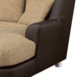 Fauteuil 1 place Ridgevalley Loveuse Garza I - Imitation cuir / Tissu structuré - Beige / Marron -Pas Cher Fauteuils Magasin 1000157729 190314 11241000245 GALLERYIMAGES P000000001000157729