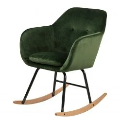 Mørteens Fauteuil à bascule Bolands II - Velours/Métal - Vert sapin