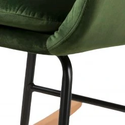 Mørteens Fauteuil à bascule Bolands II - Velours/Métal - Vert sapin -Pas Cher Fauteuils Magasin 1000163171 190315 15245300036 GALLERYIMAGES P000000001000163171